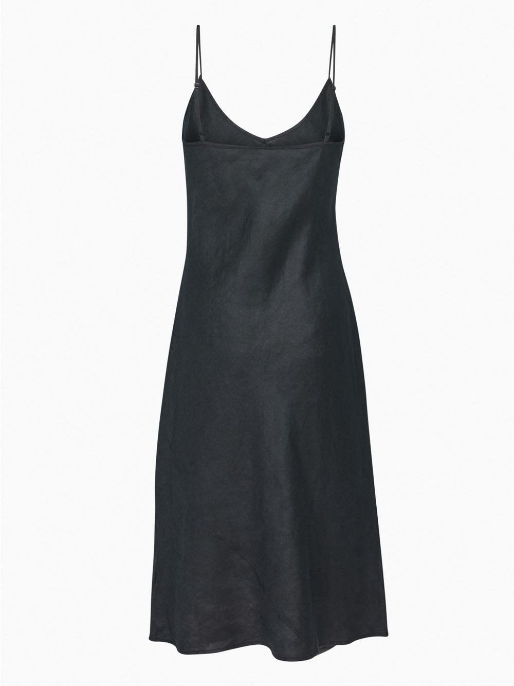 ARITZIA Wilfred Linen Only Midi Slip Dress Black XXS